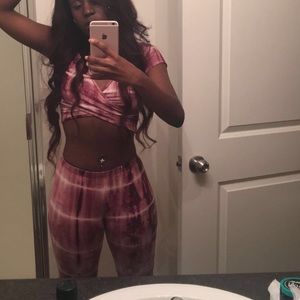 Fashion nova tie dye two piece set